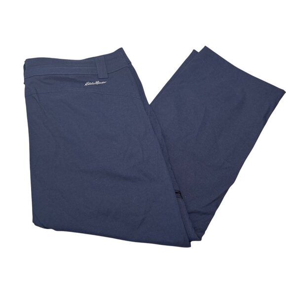 Eddie Bauer Rainier Capri Pants Womens Size 10 Blue NEW - Picture 1 of 12